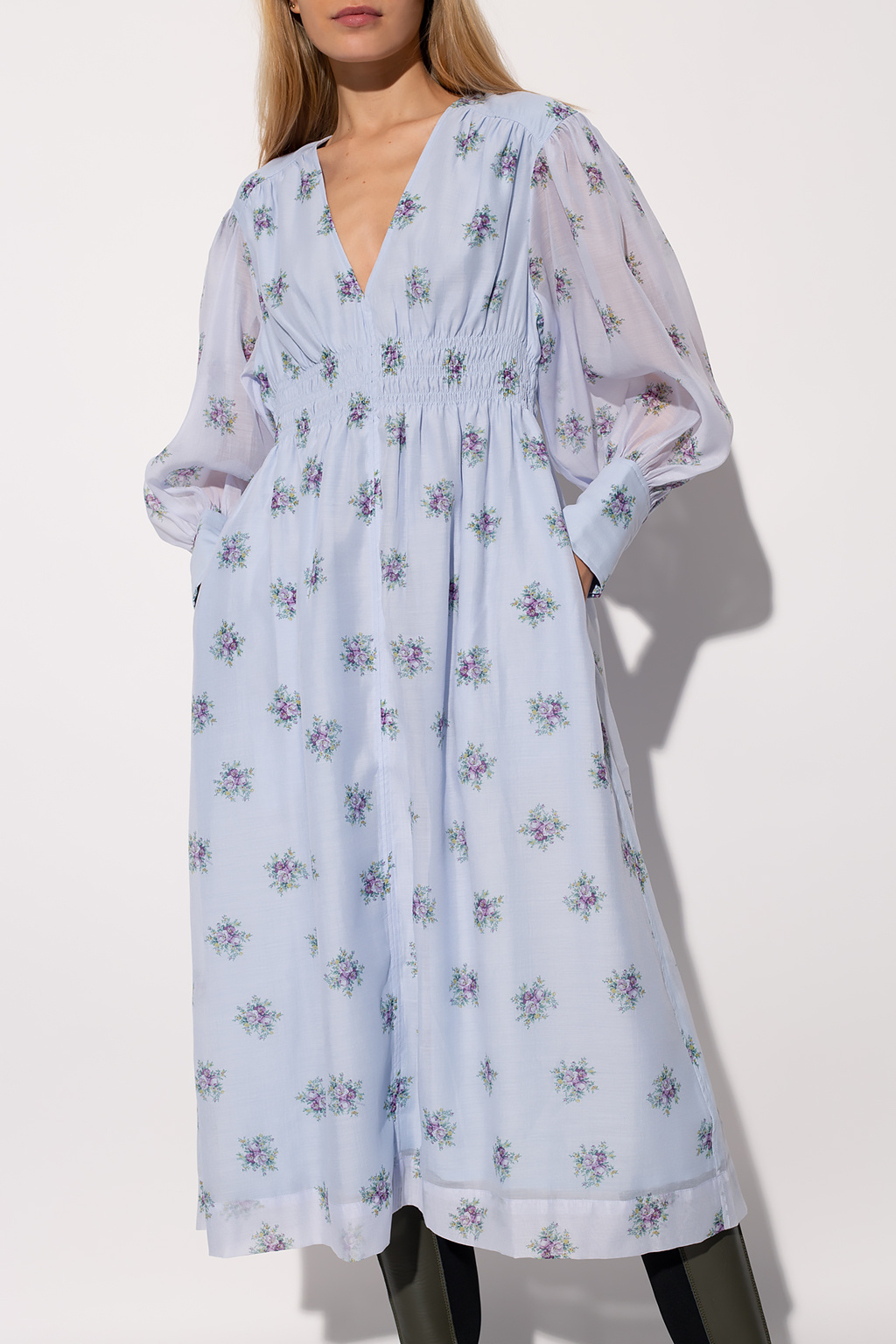 Ganni light blue outlet dress